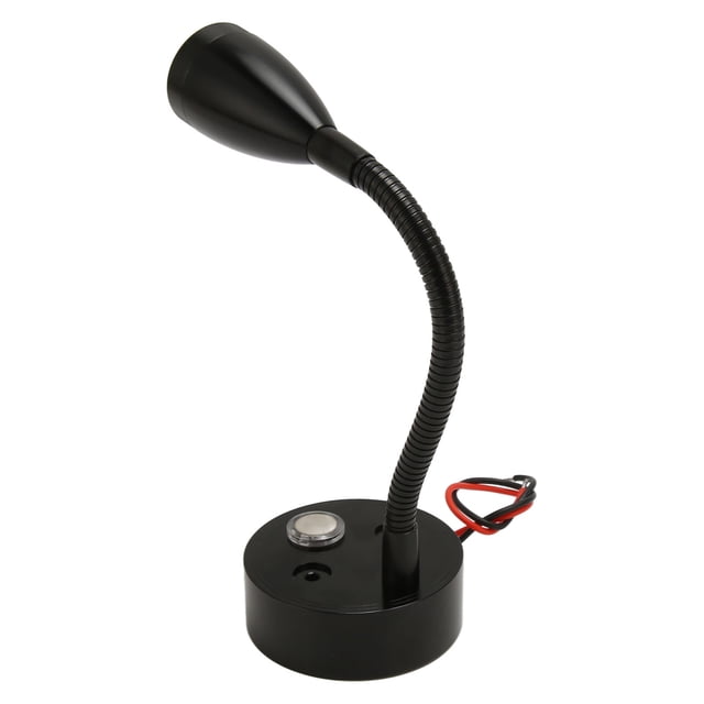 Lampe de Chevet de RV pour Lecture, Lampe de Chevet de RV à 3 Températures de Couleur à Intensité Réglable USB Type C pour Bateau Noir, Argent