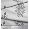 thumbnail image 3 of Soimoi Polyester Crepe Fabric Leaves & Floral Block Print Fabric by The Yard 52 Inch Wide, 3 of 3
