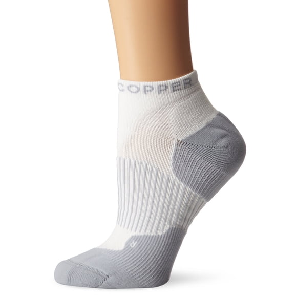 Tommie Copper Women's Performance Compression Ankle Socks, White, 7-9.5