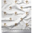 thumbnail image 1 of Soimoi Toile de Satin Modal & Imprimé Artistique Floral Yard 42 Pouces de Large, 1 of 5