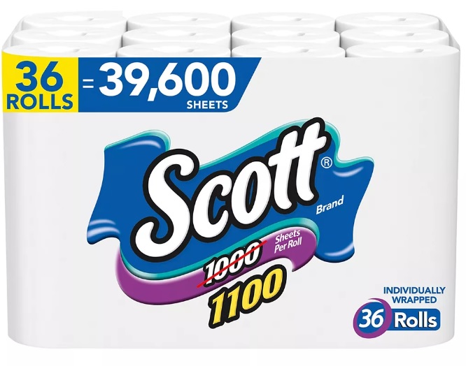 Scott 1100-Sheets, 1-Ply Bath Tissue, 36 ct.