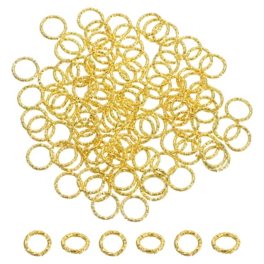 Unique Bargains Open Jump Rings 100Pack 10mm O-ring Connectors for Jewelry Making, Gold