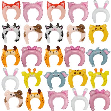 50 Pcs Ballons en Aluminium Animaux Mignons Ballon de Fête Serre-Tête Cadeau de Fête pour Enfants
