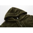 thumbnail image 3 of Chandail à Capuche Double Peluche Chaud Surdimensionné pour Femmes Décontracté Ample (Vert,4TG), 3 of 6