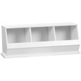 thumbnail image 1 of HOMCOM Armoire de rangement, armoire de cuisine à 3 compartiments, blanc, 1 of 10