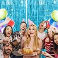 thumbnail image 4 of 1pcs Set 9.8ft Gold Aluminium Foil For Birthday Party Photo Backdrop Fringe Curtain Tinsel Curtain Backdrop Streamers Party 1pcs Set 9.8ft Gold Aluminium Foil Photo Backdrop For Birthday Party Stream, 4 of 7