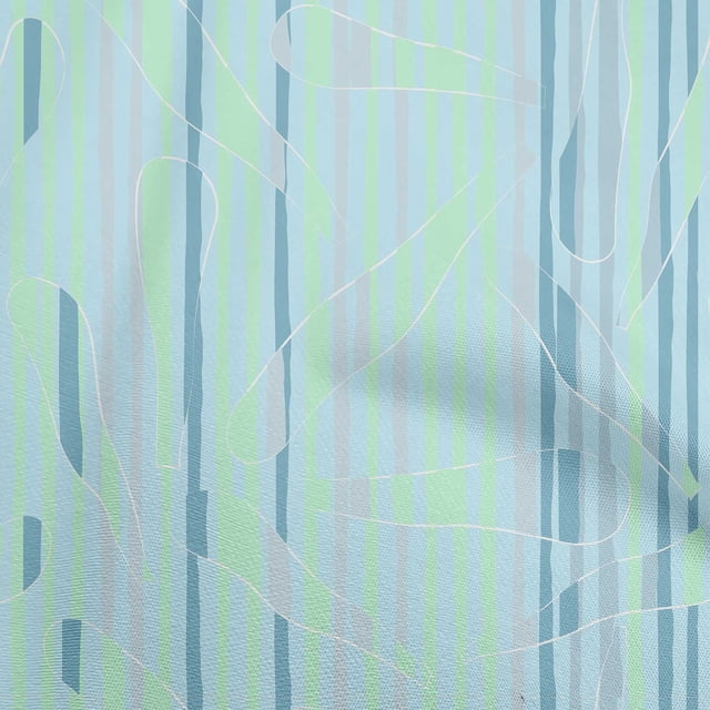 oneOone Cotton Jersey Light Blue Fabric Geometric Abstract Petal Sewing Craft Projects Fabric Prints By Yard 58 Inch Wide