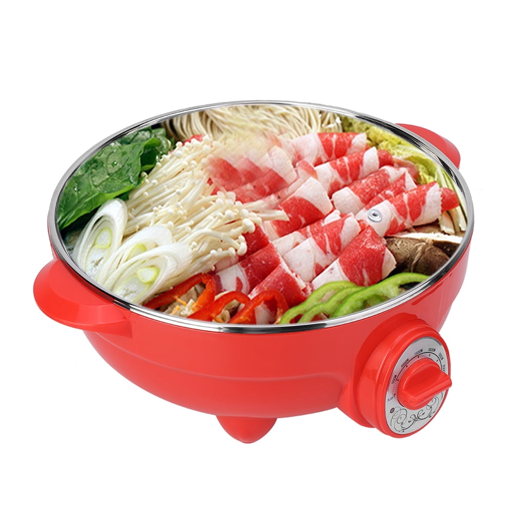 Electric Pan Frying Cook Grill 6L Multifunction Electric Pan Hot Pot BBQ Frying Kitchen Cook Grill AU Plug 220V