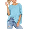 thumbnail image 3 of ORUYROP T-Shirt Surdimensionné pour Femmes Été Décontracté à Manches Courtes Tee Ample Hauts, 3 of 5