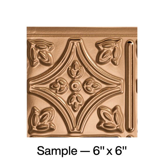 Fasade Traditional Style/Pattern 1 Vinyl Backsplash Panel Polished Copper 6X6 Inch Sample