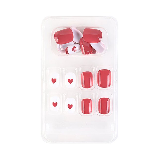 ziyahi False Nail Wearable Perfect Matching Simple to Wear No Irritating Odor Fake Fingernail Breathable Press Type Adjustable Paster Type 16 Type 9 F741 1Set