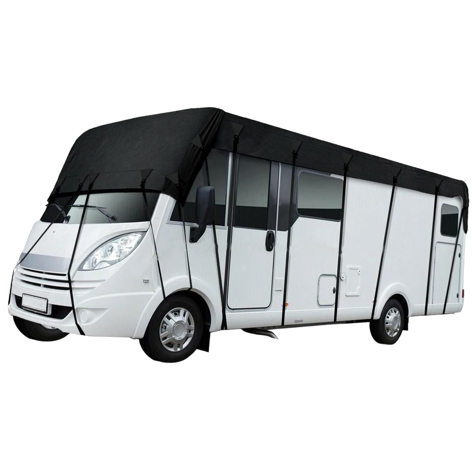 Portable RV Roof Cover Foldable Tarpaulin Protective Durable Dustproof Windproof Motorhome Waterproof for RV Outdoor Travel Car 7.5m x 3m