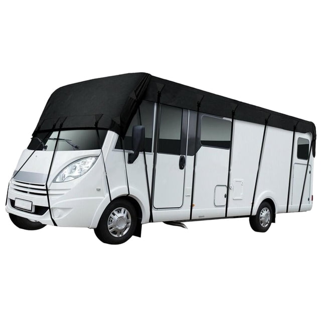 Universal RV Roof Cover Collapsible Wear Resistant Motorhome Tarpaulin Protect RV Cover 8.5m x 3m