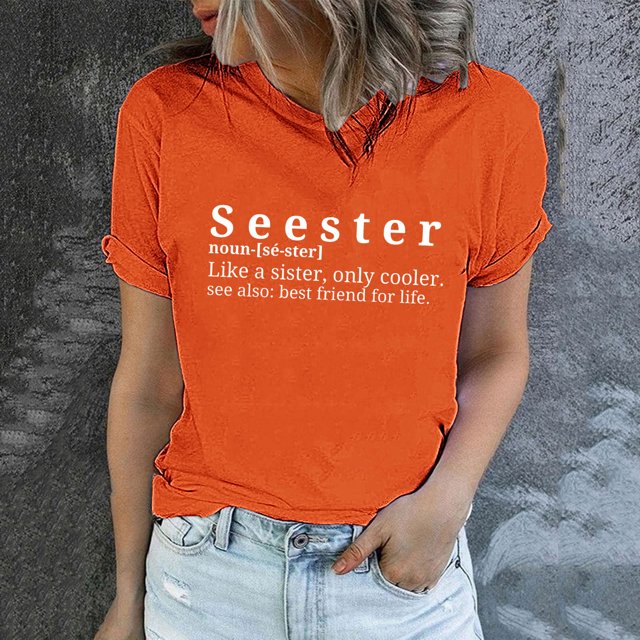 LSLJS Women's Funny Printed Pattern Casual Fashion Soild Color Short Sleeve Tops Blouse