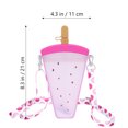 thumbnail image 3 of Portable Kids Water Bottle Ice Cream Water Bottle with Strap Straw Drinking Bottle, 3 of 6