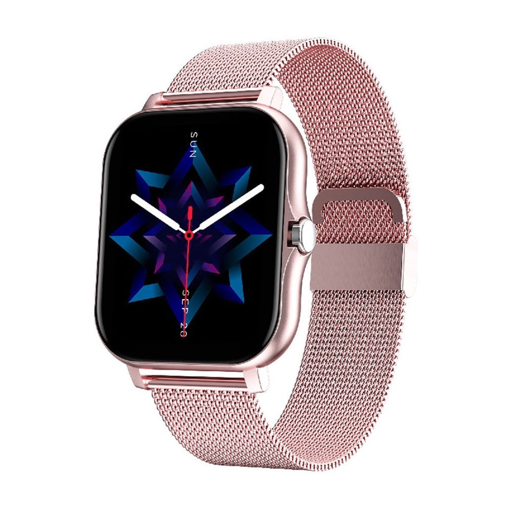 Y13 Smart Watch - Bluetooth Calling & Fitness Tracker with Step Counting, Multifunctional Sports Wristwatch for All-Day Casual Wear, Compatible for iOS & Android Devices,Rose gold