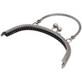 thumbnail image 1 of Purse Clasp Frame, Purse Handle DIY Making Supplies Coin Bag Handle Lock Clasp Lock  For Coin Bag Making For Handbag Ruthenium,Gold,Silver,Bronze, 1 of 8
