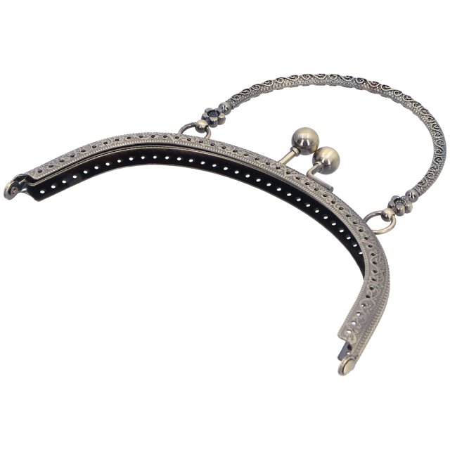 Purse Clasp Frame, Purse Handle DIY Making Supplies Coin Bag Handle Lock Clasp Lock For Coin Bag Making For Handbag Ruthenium,Gold,Silver,Bronze