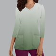 thumbnail image 2 of Funicet Hauts pour Femmes, Vêtements pour Femmes, Nouvelle Mode T-Shirt Décontracté Col en V Imprimé Col Rond Manches 3/4 Vêtements d'Allaitement Haut, Hauts Manches 3/4 pour Femmes, Hauts Décontractés pour Femmes, 2 of 5