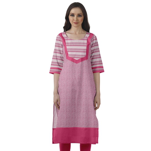 Moomaya Kurti Droite de Designer pour Femmes Tunique Indienne Imprimée Haut Long Kurta