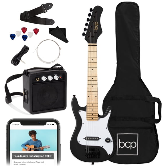 Best Choice Products Exclusivité Walmart Guitare Électrique pour Enfants 30 Po Trousse de Départ pour Débutants avec Amplificateur 5 W, Sangle, Étui - Walmart Noir