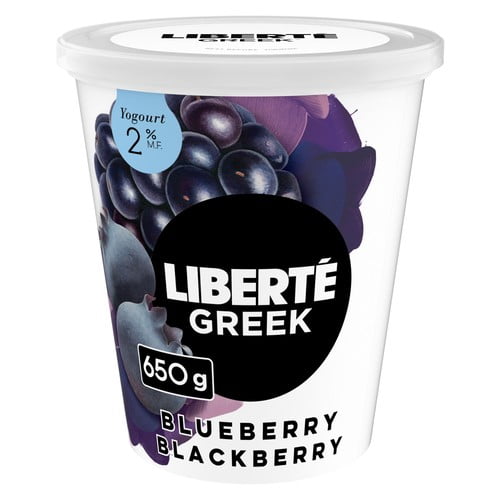Liberté Liberte Yogurt Greek 2% Extra Fruit Blueberry Blackberry 650g 650g