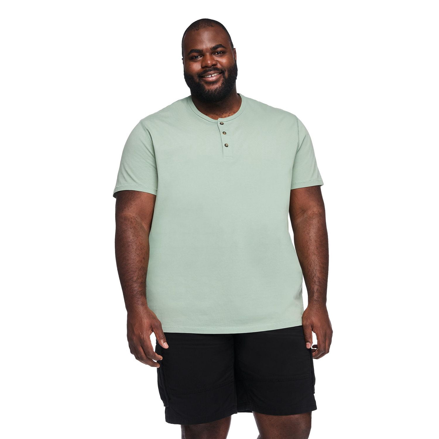 George Big Men's Washed Henley T-Shirt