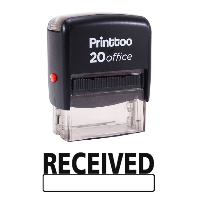 Printtoo Tampon en Caoutchouc Auto-Enregistrant pour Bureau - Noir