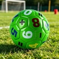 thumbnail image 4 of Linnome Alphabet Number Printed Soccer Ball Educational Soft Kick Ball for Early Learning or Play 5.9in Green, 4 of 6