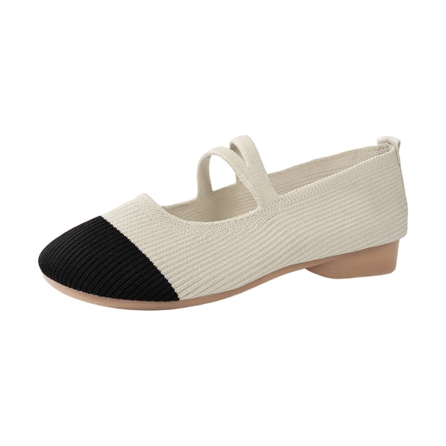 Chaussures Décontractées pour Femmes à Semelle Plate, Design à Bride Supérieure, Confortables pour la Marche Quotidienne