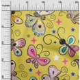 thumbnail image 2 of oneOone Velvet Yellow Fabric Butterflies Craft Projects Decor Fabric Printed By The Yard 58 Inch Wide-QJ, 2 of 5