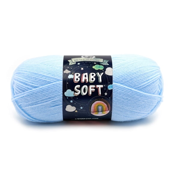 Fil Lion Brand Baby Soft Petit Garçon Bleu #3 Light Fil de bébé bleu clair 420 m/140 g