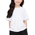 thumbnail image 1 of Fgnfyis T-Shirts pour Filles T-Shirts pour Enfants Imprimés Col Rond T-Shirt à Manches Courtes pour Garçons et Filles Hauts à Manches Courtes pour Garçons Blanc 6-7 Ans, 1 of 4