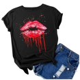 thumbnail image 3 of Birdeem Womens Fashion Printed Round Neck Short Sleeve T-Shirt Blouse Loose Tops, 3 of 12