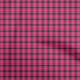 thumbnail image 1 of oneOone Rayon Fuschia Pink Fabric Check Sewing Material Print Fabric By The Yard 56 Inch Wide, 1 of 4