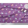 thumbnail image 3 of Soimoi Moss Georgette Fabric Dot,Fish & Cat Kids Print Fabric by Yard 42 Inch Wide, 3 of 3