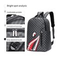 thumbnail image 2 of Bape Shark Pu Leather Backpack Multi Functional Large Capacity College Laptop Bag Casual Travel Rucksack Daypack for Adult Youth Kids, 2 of 10
