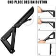 thumbnail image 4 of Folding Shelf Brackets - 16 Inch 2 Pcs Heavy Duty Stainless Steel Collapsible Triangle Shelf Bracket, DIY Wall Mounted Folding Table Hinge, 4 of 5