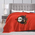 thumbnail image 3 of Fleece Blanket Owl Guitar Plush Throw Fuzzy Super Soft Reversible Microfiber Flannel Blankets 60"x50", 3 of 4