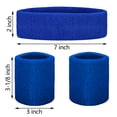 thumbnail image 2 of GOGO Sweatband Set Sports Athletic Exercise Headband Wristband Set Red, 2 of 8