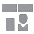 thumbnail image 2 of Fridja Bathroom Rugs 5 Piece - Absorbent Memory Foam Bath Mat for Bathroom, Non-Slip, Machine Washable, Dries Quickly, Bathroom Mat Set Gray, 2 of 5
