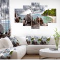 thumbnail image 1 of Plage Tropicale Exotique sous Ciel Bleu - Uvre d'Art Moderne sur Toile, 1 of 3