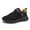 Black, variant on PMVFHDE Sneakers for Girls Children's Fashion Mesh Lace Up Sneakers Color Matching Casual Comfortable Running Shoes Purple,11.5-12 Years