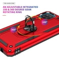 thumbnail image 3 of Classic Kickstand Case for Samsung Galaxy A12 5G Case, Adjustable Built-in Camera Ring Stand, Military-Grade Protection, Scratch-Resistant Acrylic Back Ring Holder Cover Samsung A12 Case - Red, 3 of 5
