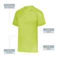 thumbnail image 3 of Augusta sportswear Men's Attain Wicking Two Button Baseball Jersey, 3 of 5