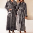 thumbnail image 4 of MeetoTime Women's Full Length Robe, Warm and Cozy Fleece Bathrobe, Unisex Man Woman Robe Loungewear, 4 of 6