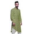 thumbnail image 3 of Atasi Kurta Décontractée Imprimée à Col Mandarin Chemise Ethnique Longue Kurta Asymétrique, 3 of 6