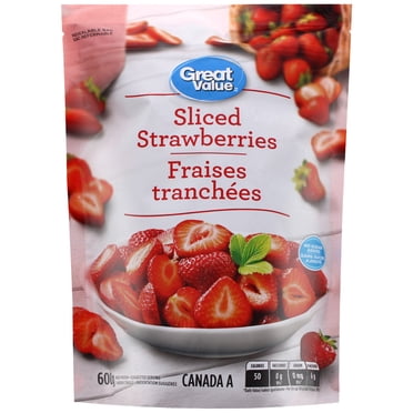 Surgelées fraises tranchées Great Value 600g