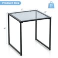 thumbnail image 3 of Costway Table d'Appoint de Patio Extérieur 17 Pouces Table Basse d'Extrémité en Verre Trempé pour Porche et Jardin, 3 of 10