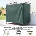 thumbnail image 3 of Outsunny Patio Swing Chair Cover Outdoor Garden Furniture Protector Green, 3 of 9
